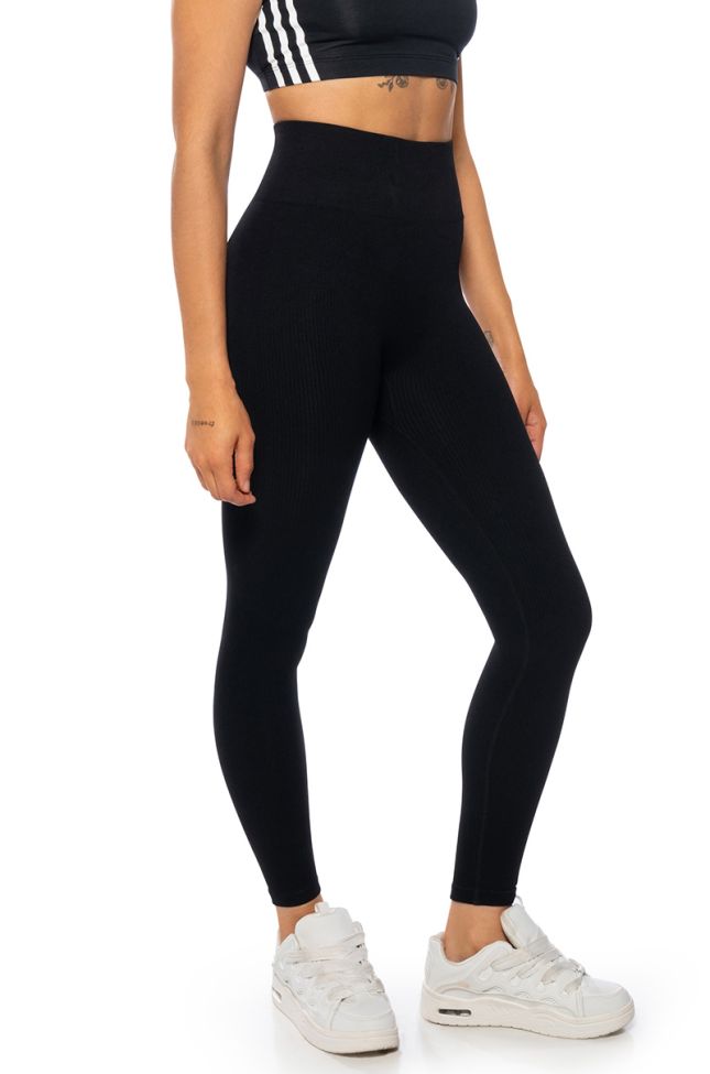 Front View Paxton Ribbed Knit Legging