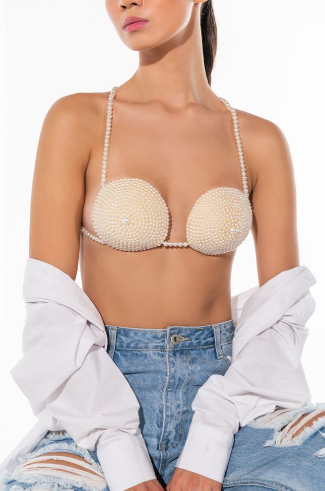 Front View Pearl Ambition Statement Bra