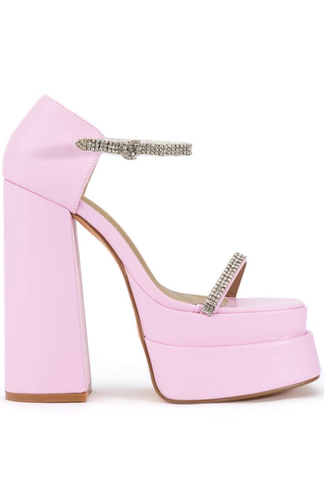 Side View Peggie Chunky Platform Sandal In Pink