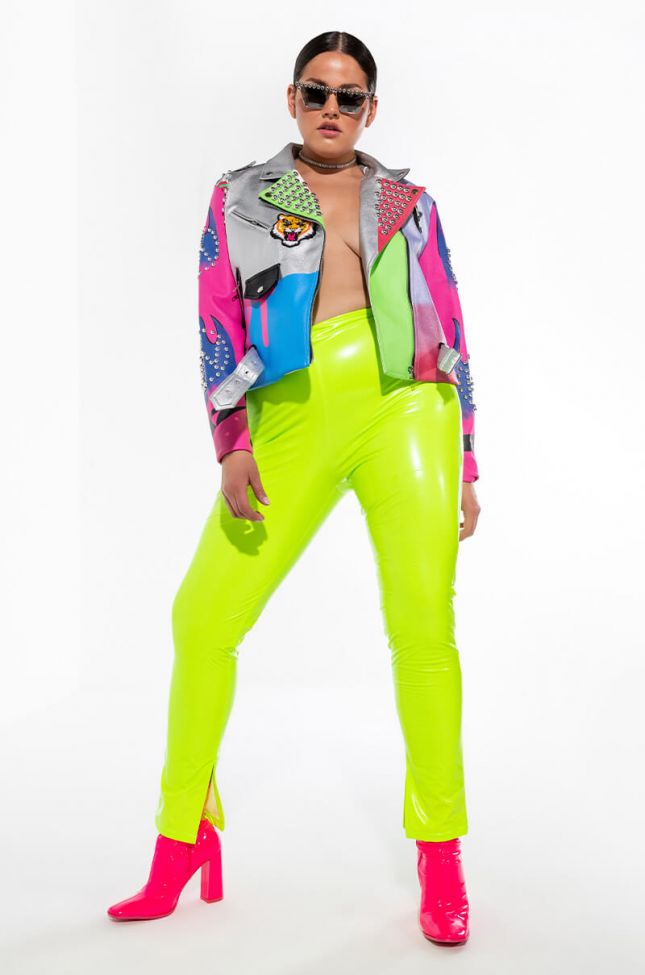 Extra View Plus Lost In The Light Neon Skinny Pant