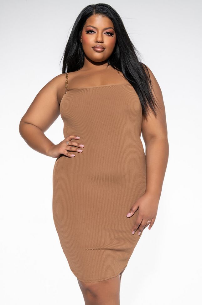 Front View Plus Perfect Everyday Bandage Mini Dress