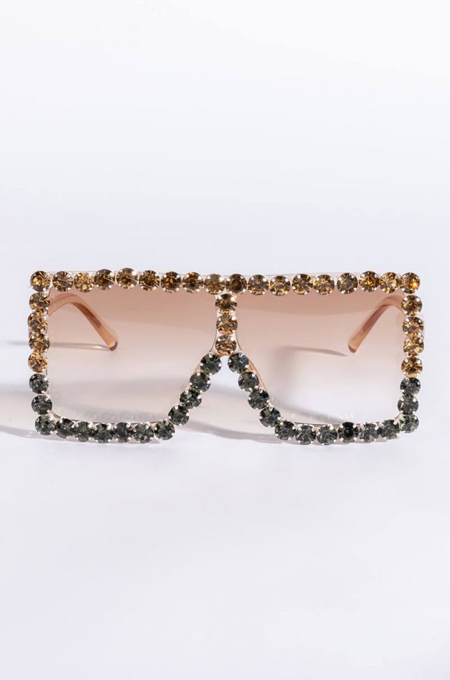 Front View Pop Out Rhinestone Sunnies