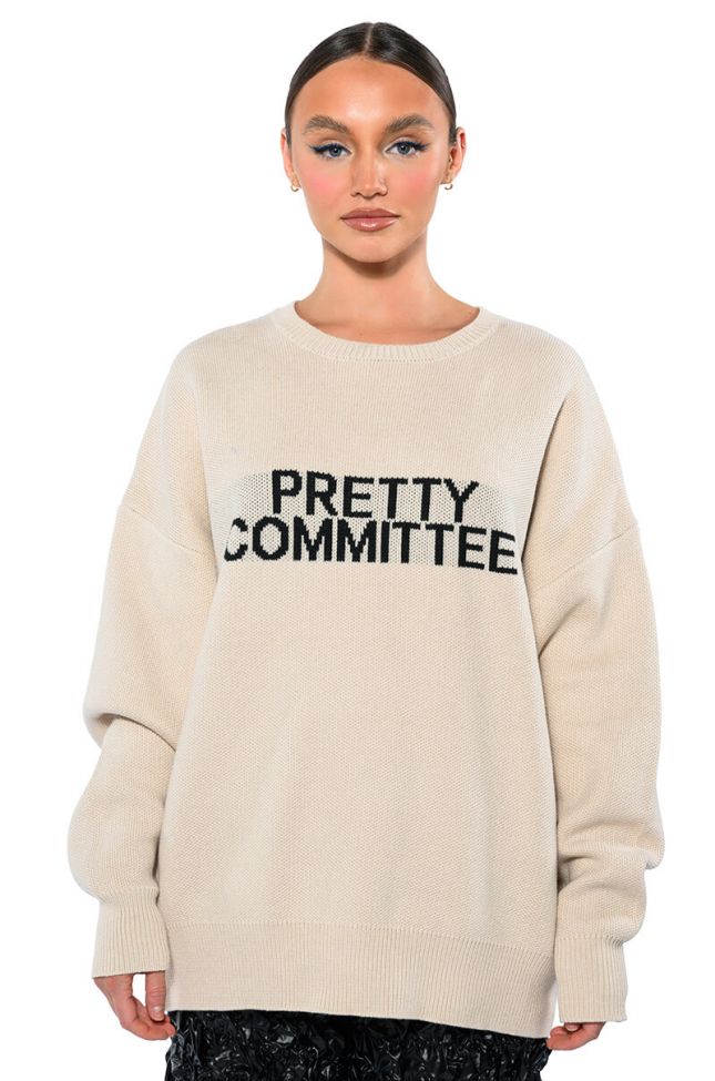 Full View Pretty Committee Oversized Sweater