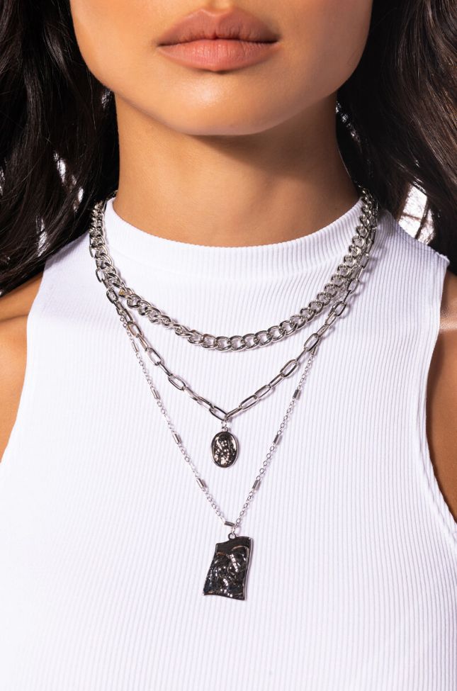 Front View Put Your Love On Me Layered Necklace
