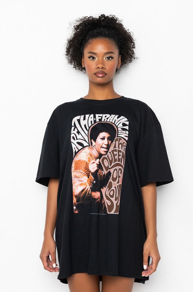 Front View Queen Of Soul Aretha Franklin Mini Dress