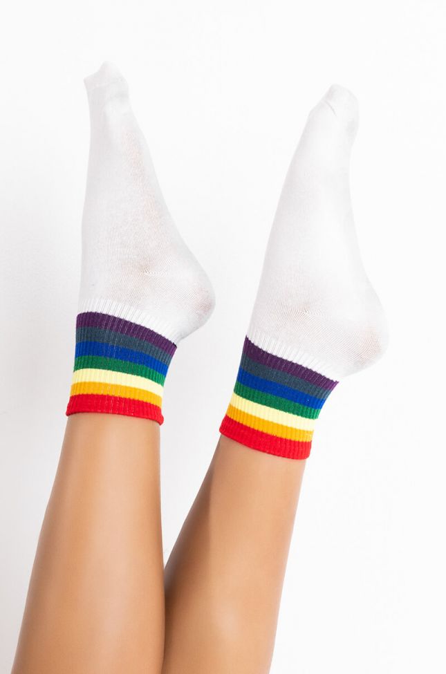 Side View Rainbow Sock