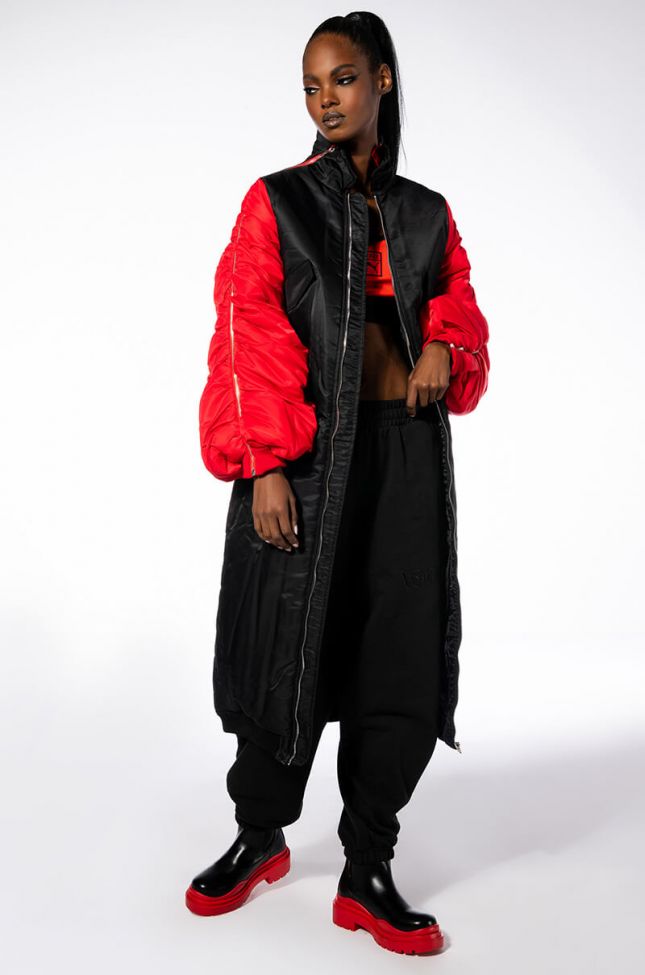Back View Rep Chi City Long Puffer