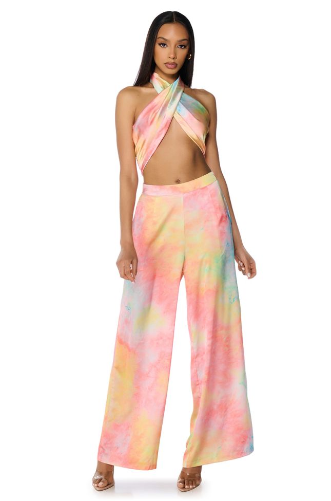 Side View Resort Baddie Ombre Print Palazzo Pant