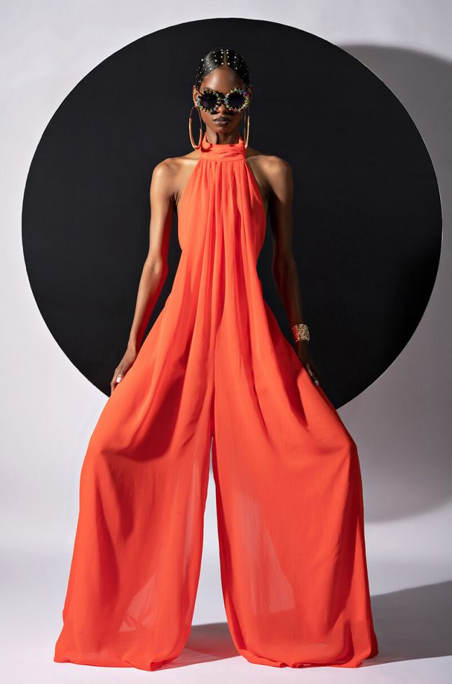 Front View Resort Easy Play Wide Leg Jumpsuit
