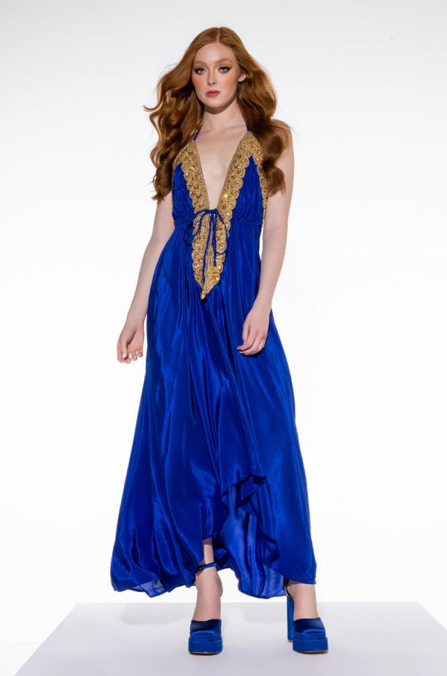 Front View Royalty Luxx Maxi Dress