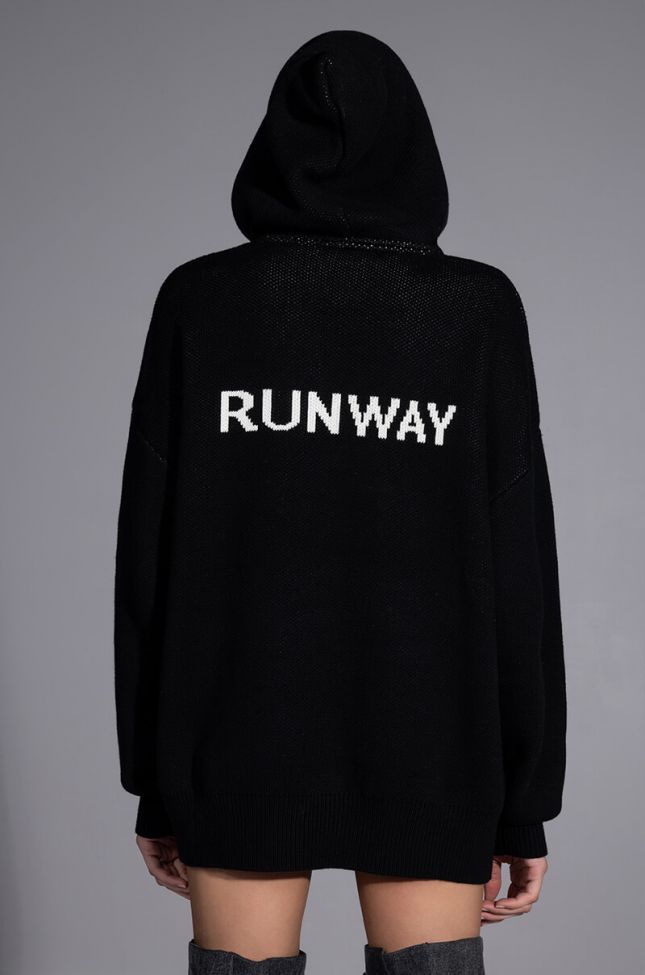 Side View Runway Oversized Hooded Sweater