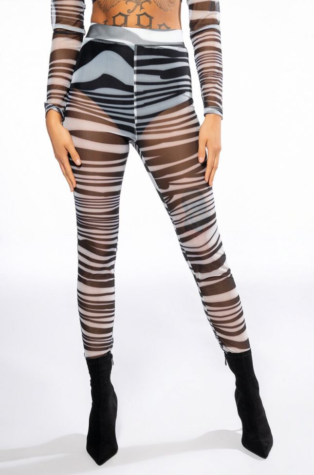 Front View Set You Straight Mesh Legging