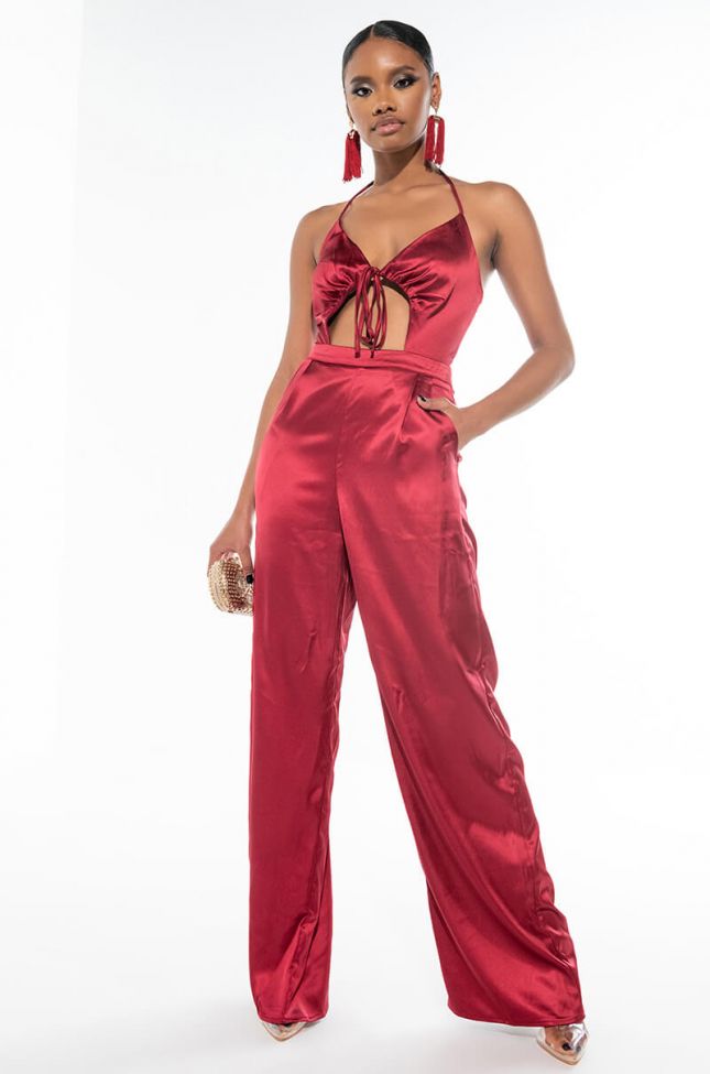 Front View Shes Your Passion Sleeveless Jumpsuit