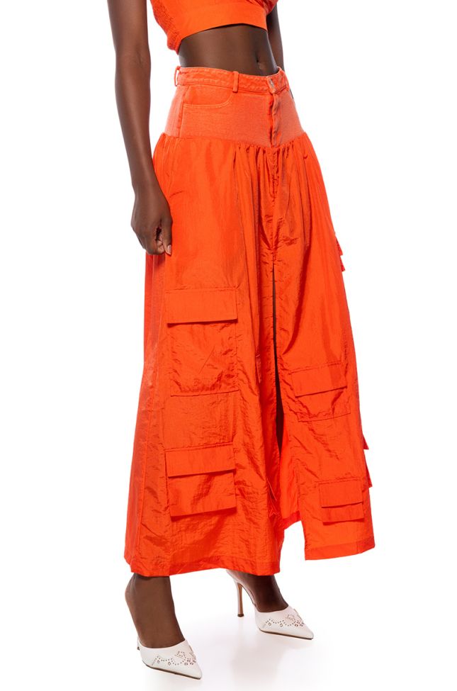 Front View Shiloh Cargo Maxi Skirt