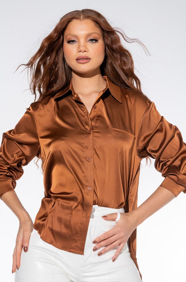 SILKY SMOOTH BUTTON DOWN BLOUSE