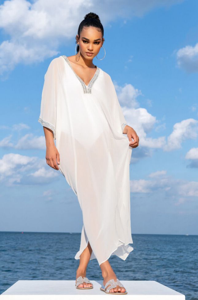 Front View Slay All Day Oversized Cover Up Maxi Dress