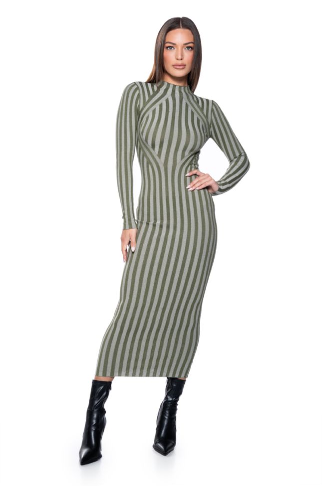 Front View Slink My Way Knit Maxi Dress