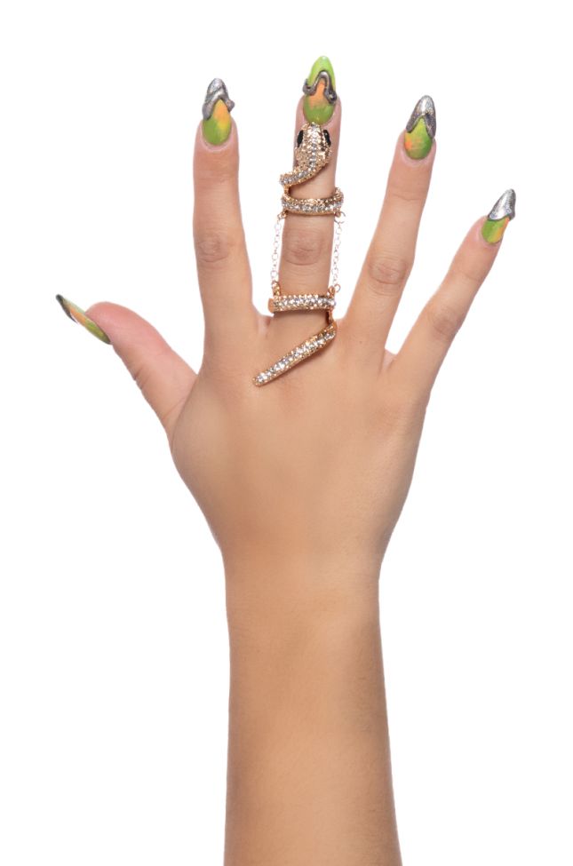 Front View Slither Cocktail Ring