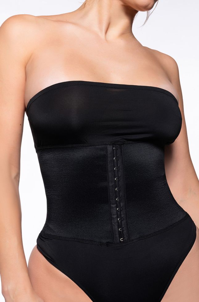 Front View Snatched Corset Strapless Bodysuit