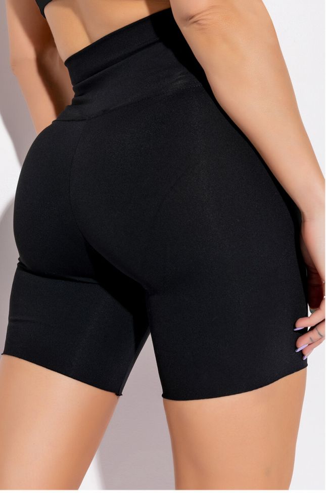 Back View Snatched High Rise Biker Shorts