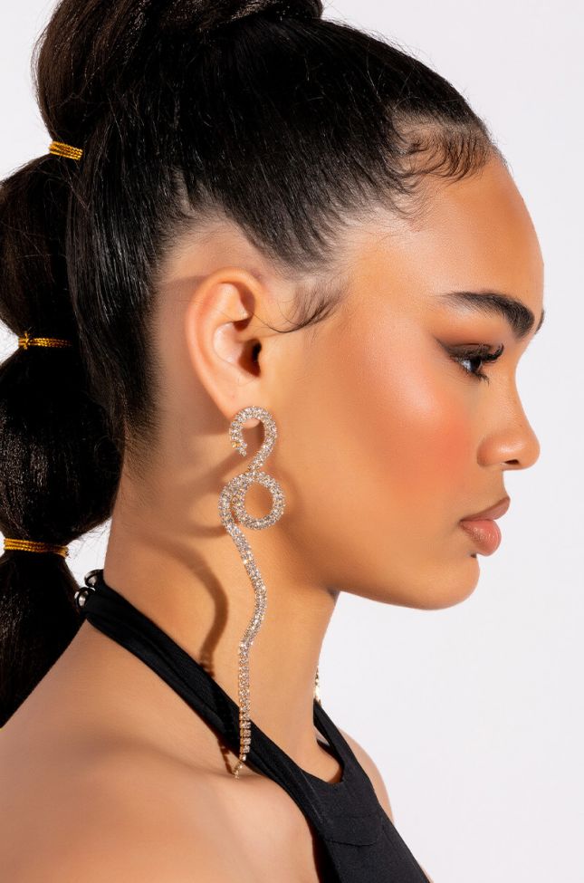 SPIRAL OUT GOLD BLING EARRING