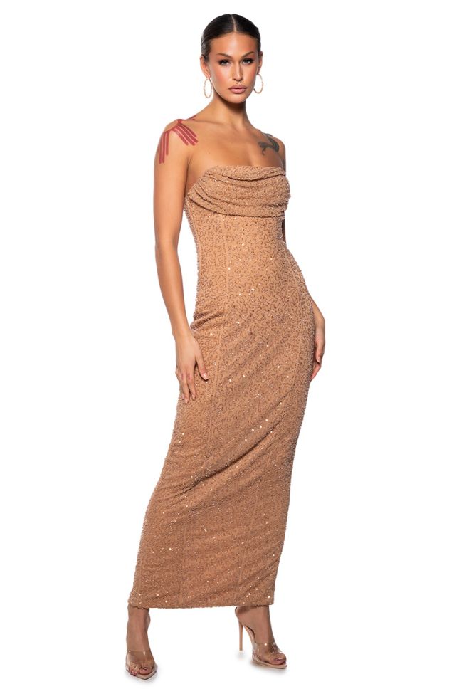 Front View Star Of The Show Embellished Maxi Dress