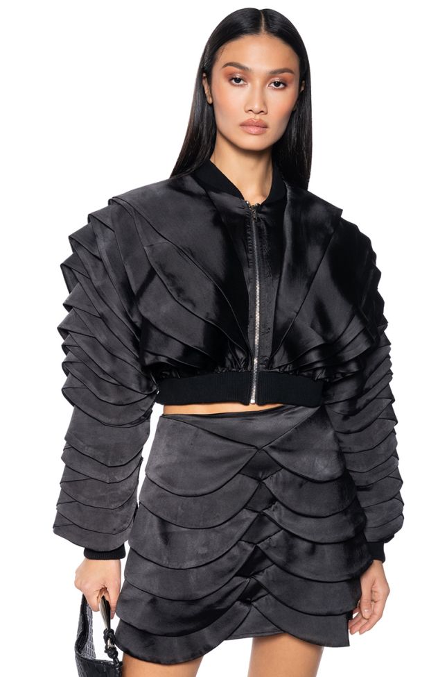Front View Supernova Pleated Bomber