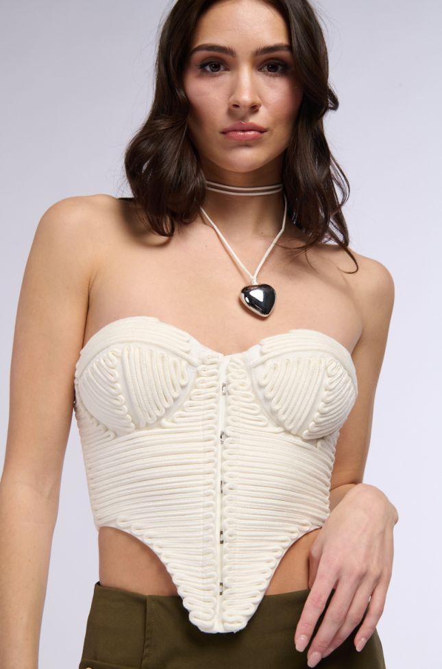Extra View Surf The Wave Woven Corset Top