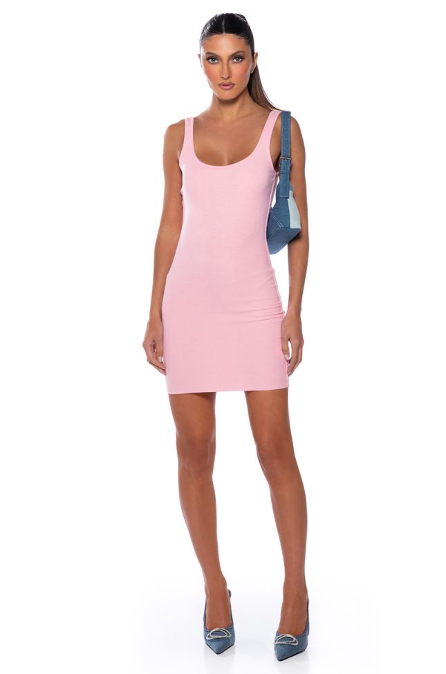 SURROUNDED BY TIME BODYCON MINI DRESS IN PINK