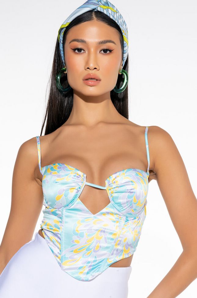 Extra View Sweet Escape Satin Bustier Tank