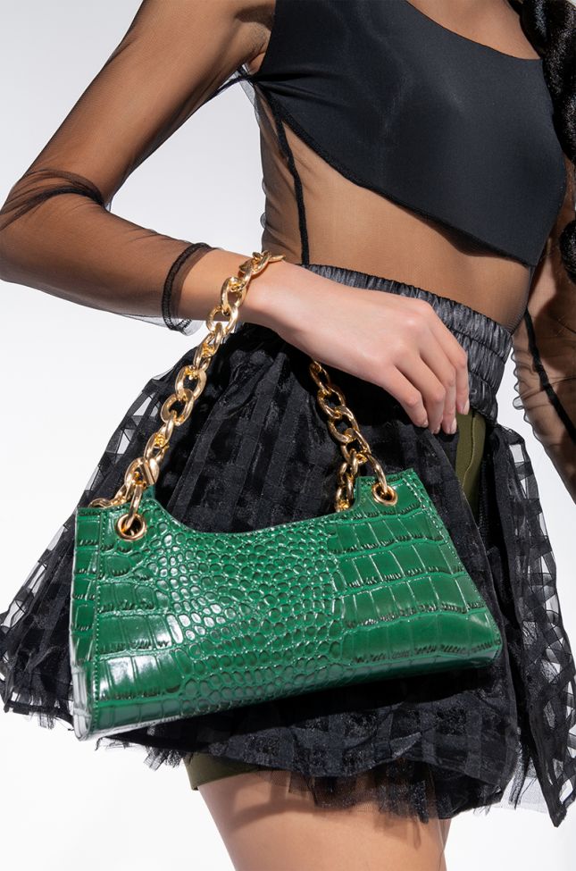Front View Switch Croc Purse