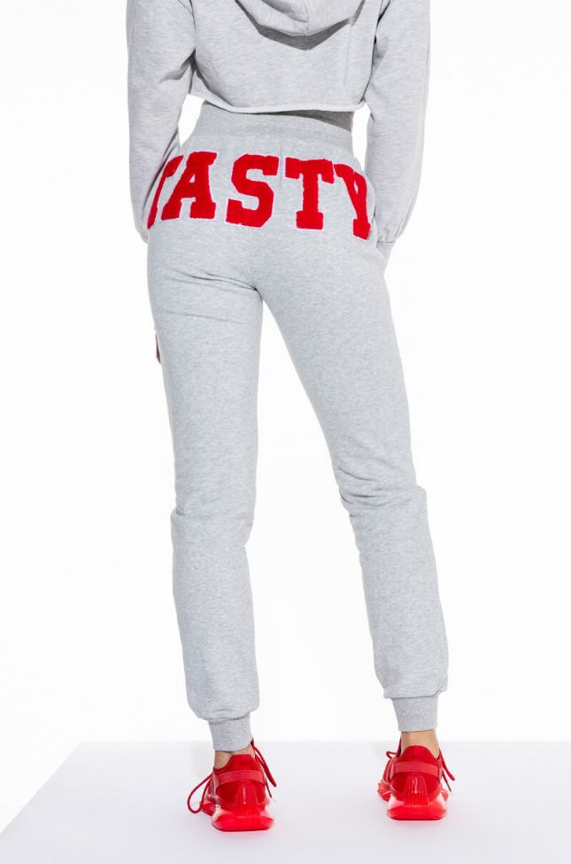 Front View Tasty Patchwork Sweatpant Jogger