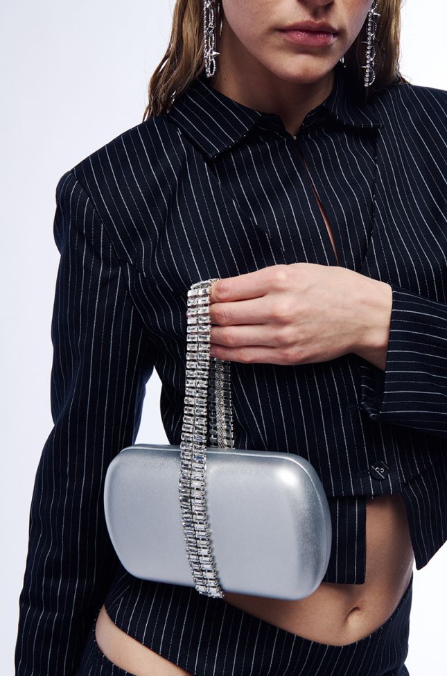 Detail View The Best Is Yet To Come Embellished Mini Bag In Silver