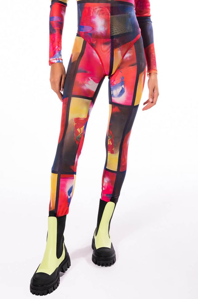 Front View Thinking Of A Place Mesh Legging