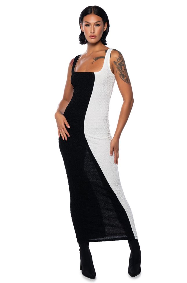 Front View Time To Balance Sleeveless Maxi Dress