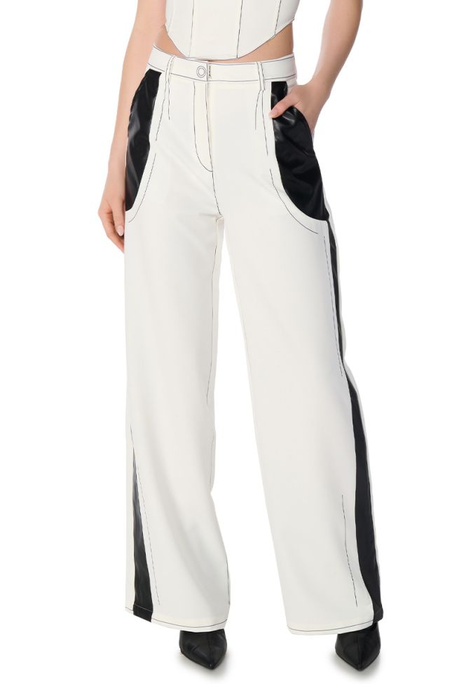 Front View Turn On My Charm Wide Leg Trouser