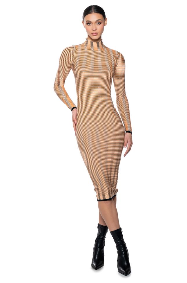 Front View Turning Heads Knit Midi Dress