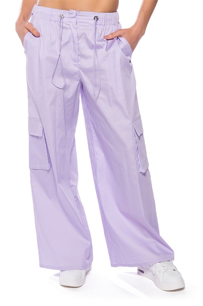 Front View Two Step Light Weight Wide Leg Pant