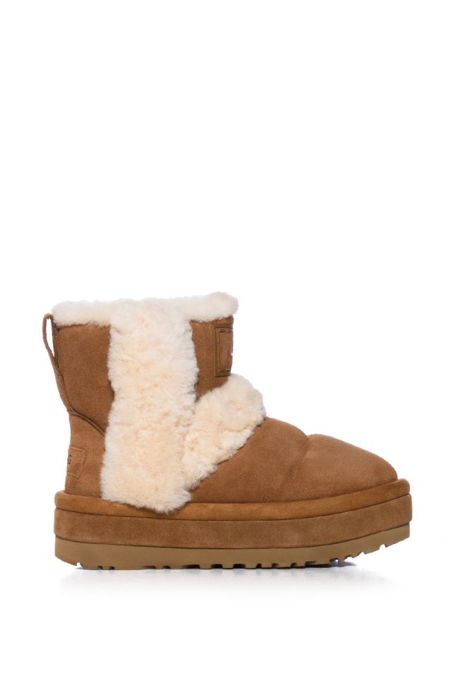 Side View Ugg Classic Cloudpeak Bootie In Chestnut