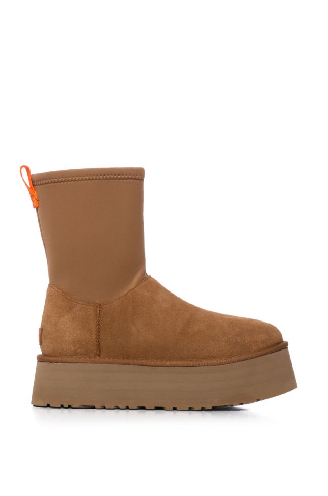 Side View Ugg Classic Dipper In Chestnut