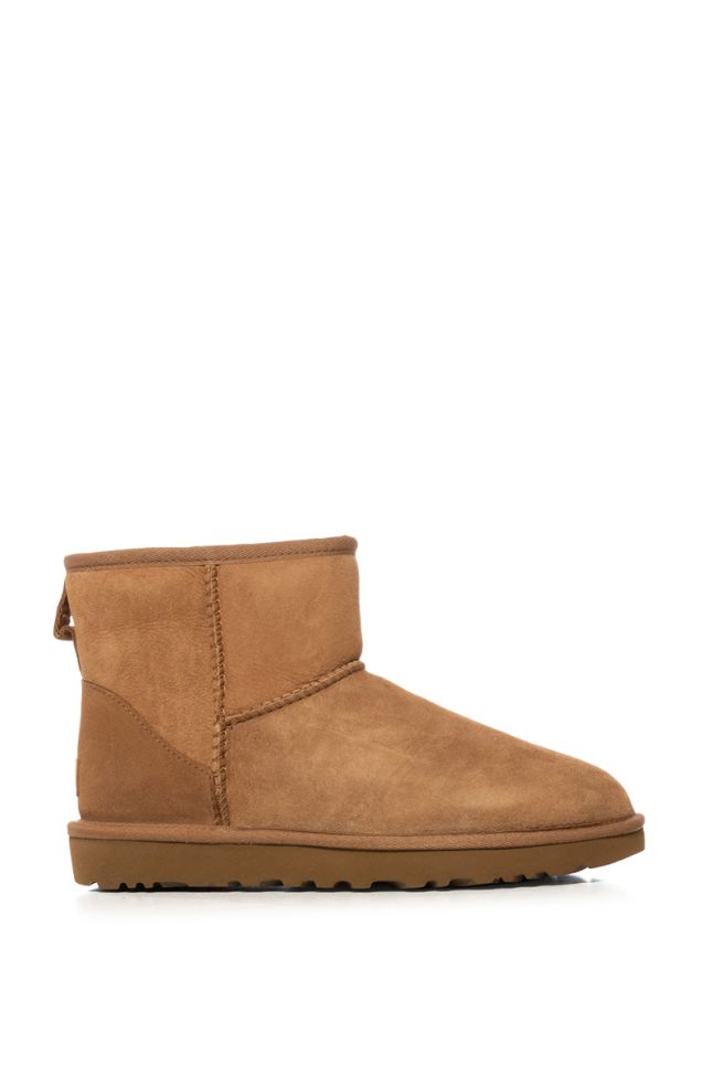 Side View Ugg Classic Mini Ii Bootie In Chestnut
