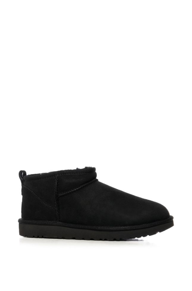 Side View Ugg Ultra Mini Bootie In Black