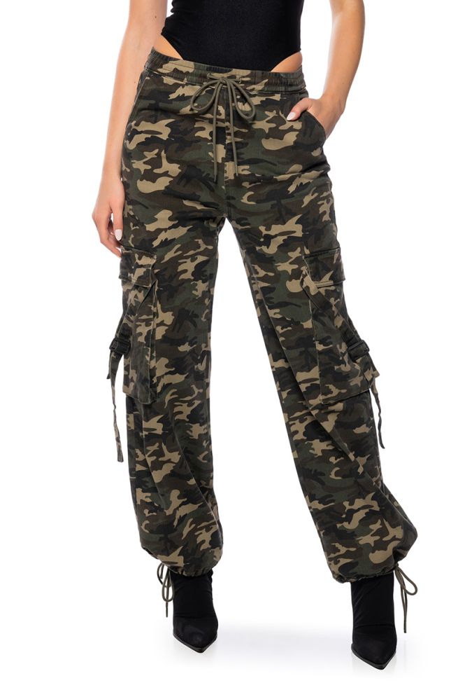Front View Unstoppable Wide Leg Cargo Pants