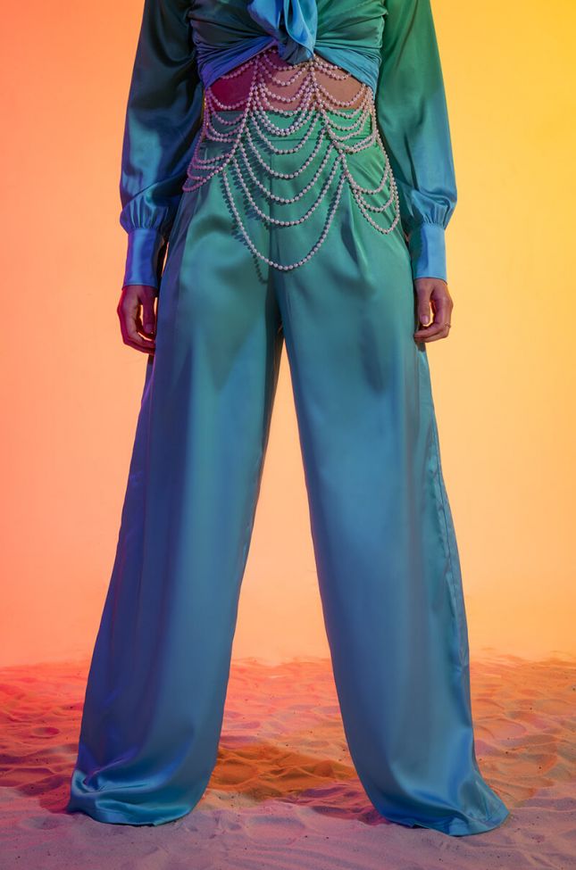 Front View Vacation Mode Wide Leg Pant
