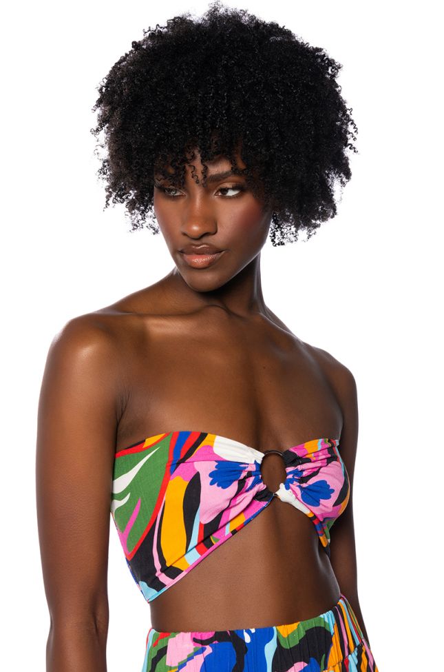Front View Vacay Mode Bandeau Top