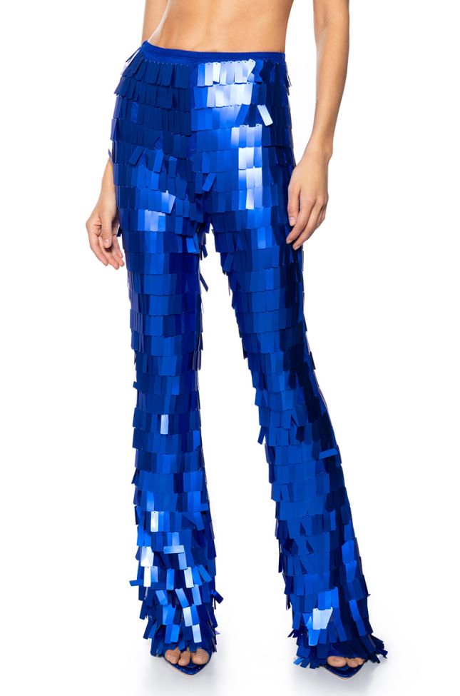 Extra View Val Stretch Sequin Pant In Blue