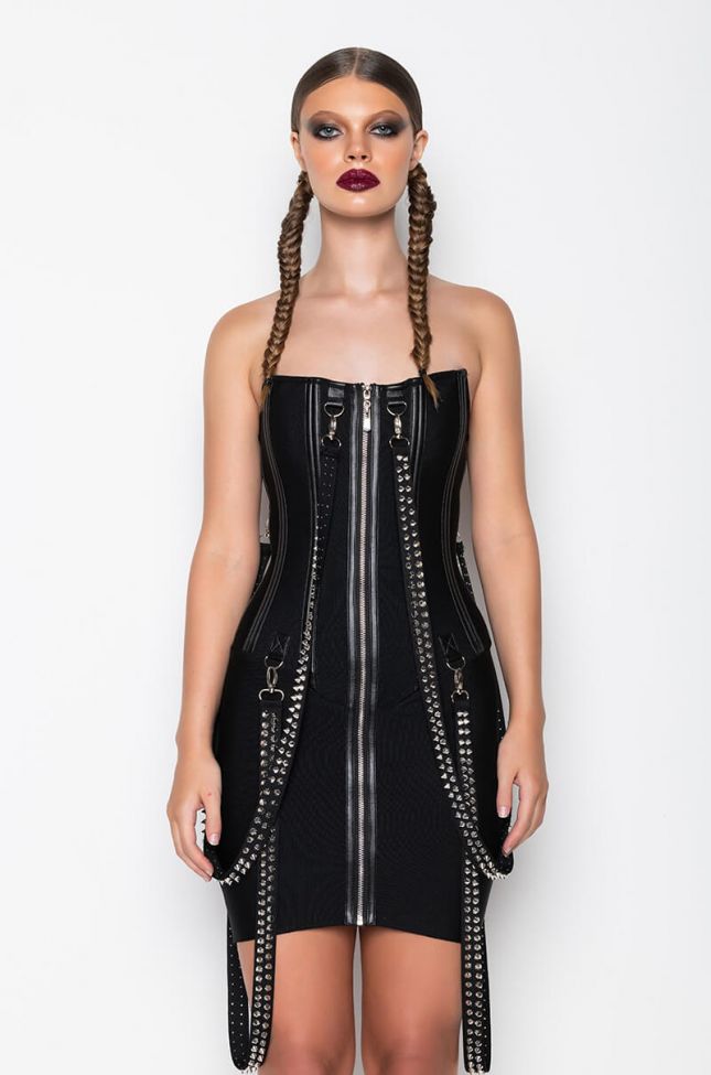 Side View Vicky Vixen Stretch Denim Corset Dress
Seen on the 2022 Halftime performance
