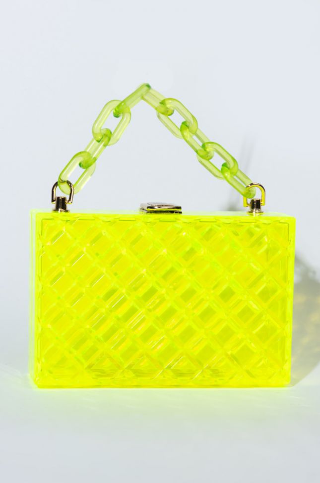 Side View We See Each Other Light Green Clutch Bag