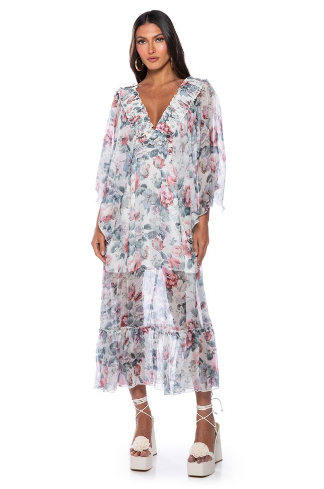 Front View What A Time Floral Maxi Dress