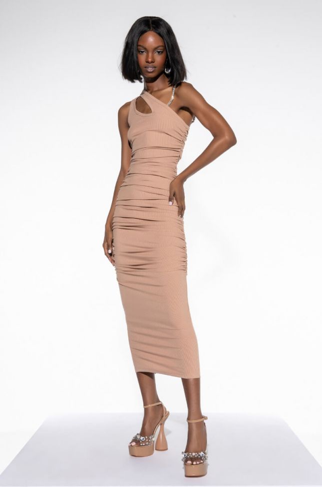 Front View What I Want Maxi Ribbed Dress